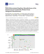 Well-Differentiated Papillary Mesothelioma of the Peritoneum is Genetically Distinct from Malignant Mesothelioma
